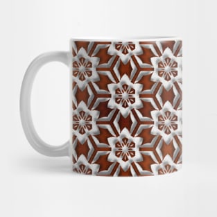 Vintage grungy and floral geometric repeated pattern Mug